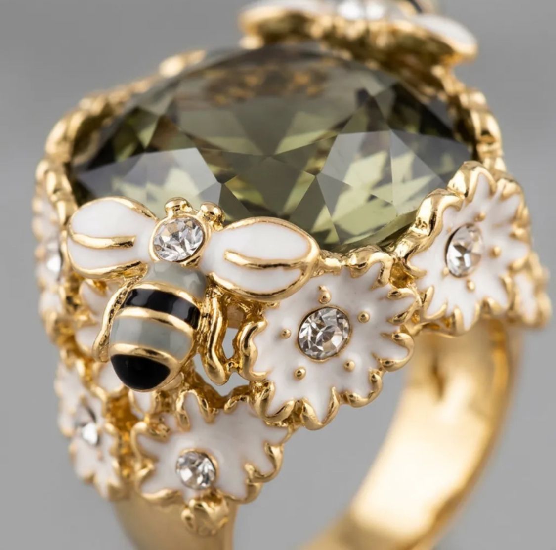 Abeille Royale Ring Green/Gray – French